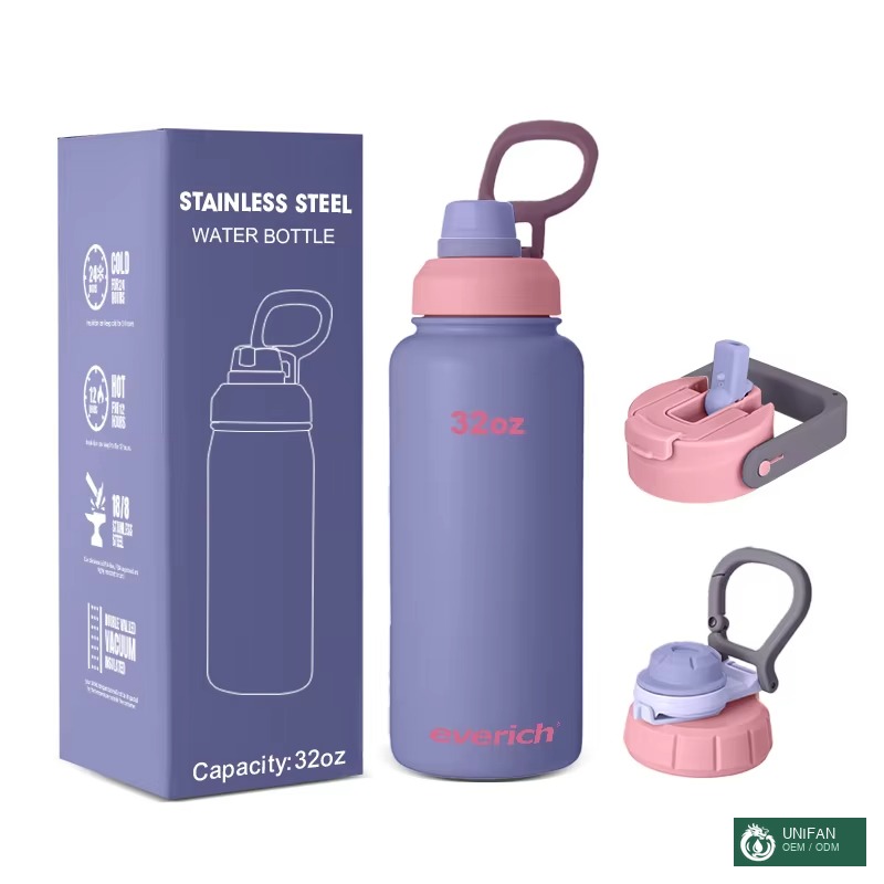 UNIFAN New UNIFANAlarm Clock Remind Stainless Steel Vacuum Flask Smart Water Bottle With Custom Logo