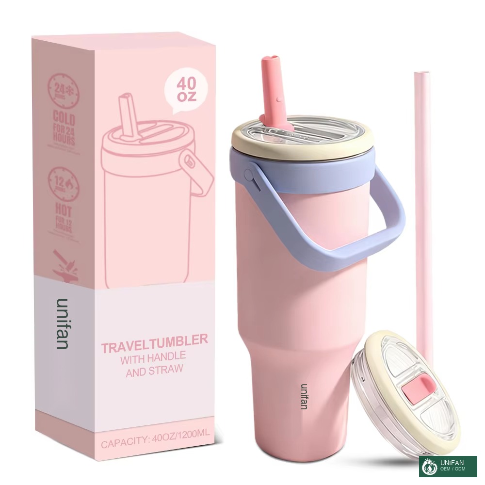 UNIFAN Cambodia Factory Thailand Manufacturer 30oz Adventure 2.0 Flowstate Insulated Stainless Steel Beer Tumbler with Lid and Straw
