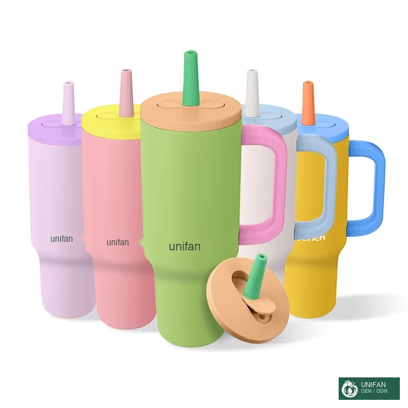 UNIFANH2.0 FlowState Stainless Steel Vacuum Insulated Tumbler with Lid and Straw for Water Iced Tea or Coffee