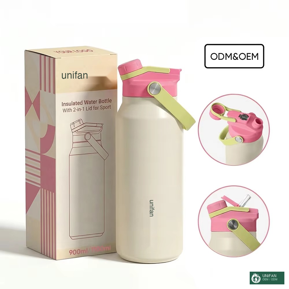 UNIFAN Vacuum Bottle 304 Stainless Steel Stainless Steel Kids Adults Water Bottle Stainless Steel Thermal Bottle