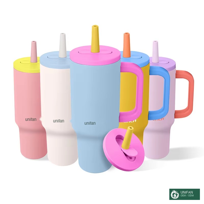 UNIFAN Thailand Manufacturer 40oz Stainless Steel Vacuum Insulated Travel Mug with Straw Lid 100% Leak Proof for Bervage