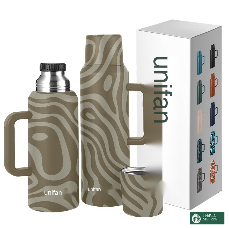 UNIFAN Thailand Manufacturer Cambodia Factory 1.2L Vacuum Insulated Stainless Steel Customized With Leakproof Build-in Lid Cup