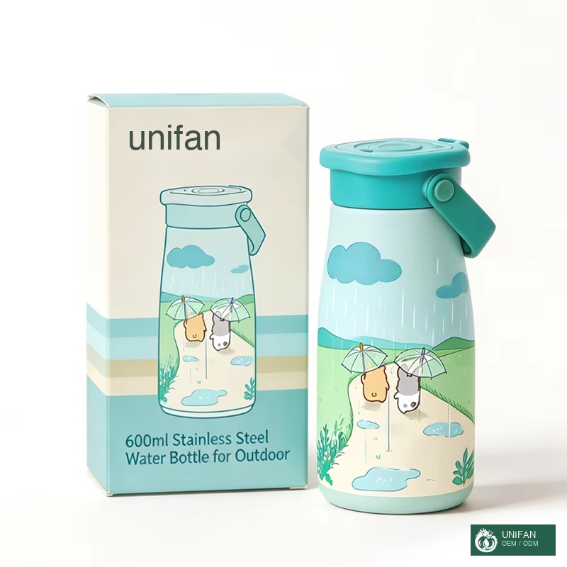 UNIFAN Kids Water Bottle for School Kids Insulated Water Bottle Customized Pattern