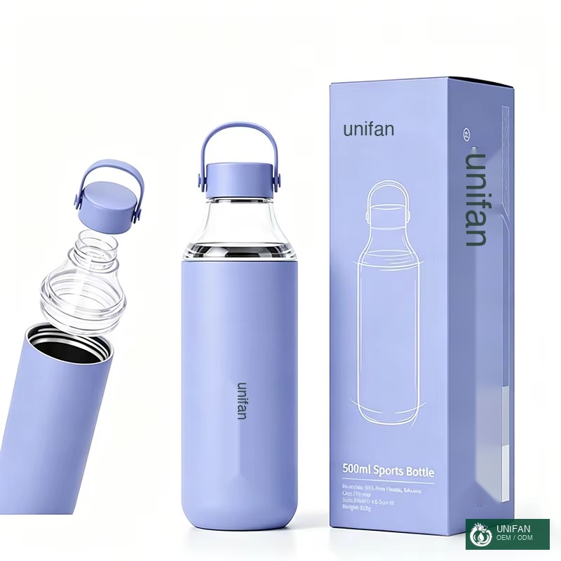 UNIFAN 350ml/500ml Vacuum Insulated Stainless Steel Water Bottle 304 Food Grade BPA Free Tea Infuser Handle Keeps Hot/Cold 12-24hrs